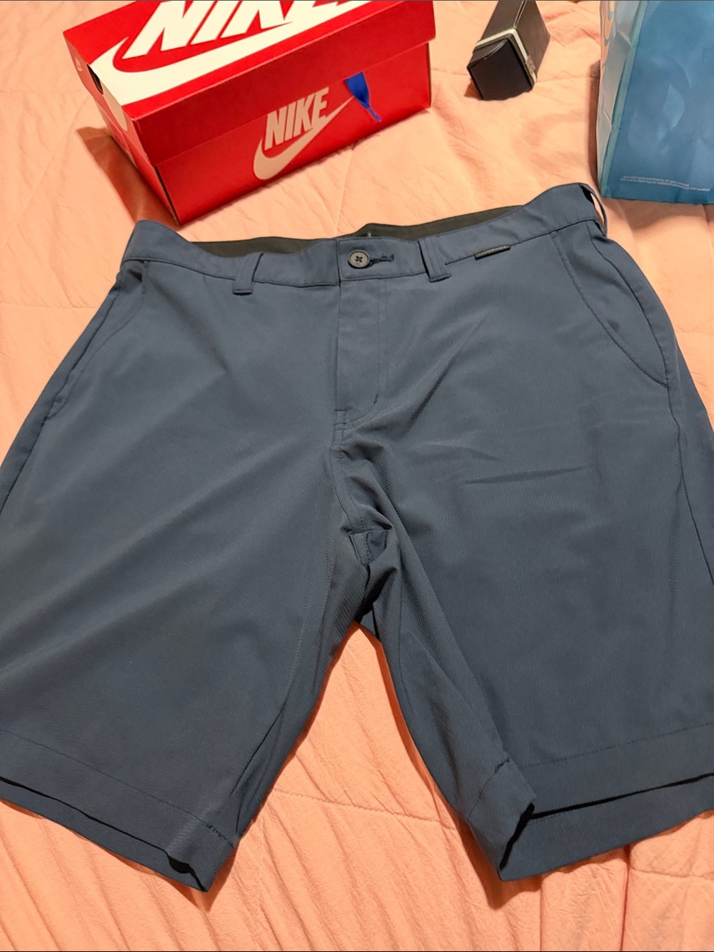 Travis Mathew Wunderlust Navy Performance Shorts - Picture 8 of 8